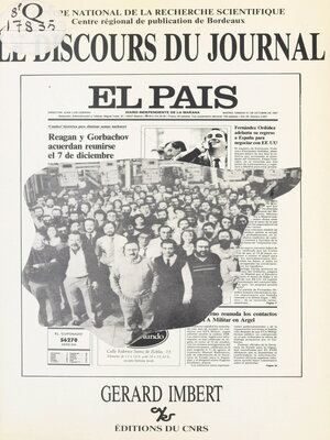 cover image of Le discours du journal